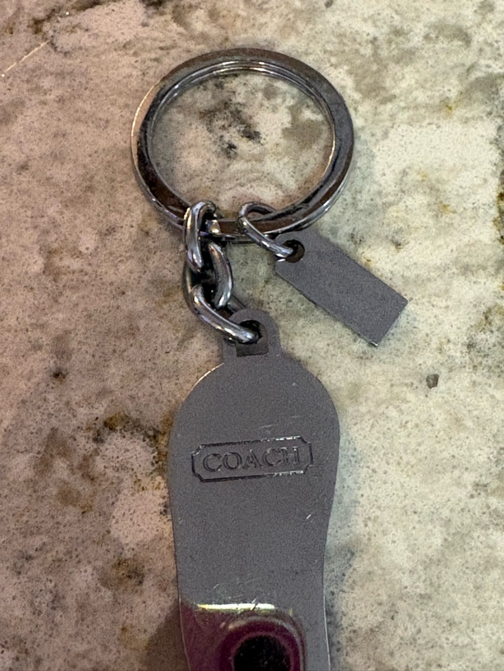 Vintage Y2K Coach Mint Green & Burgundy Flip Flop Keychain Charm - Picture 7 of 9